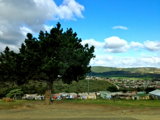 The view on the road from the township into Grahamstown 